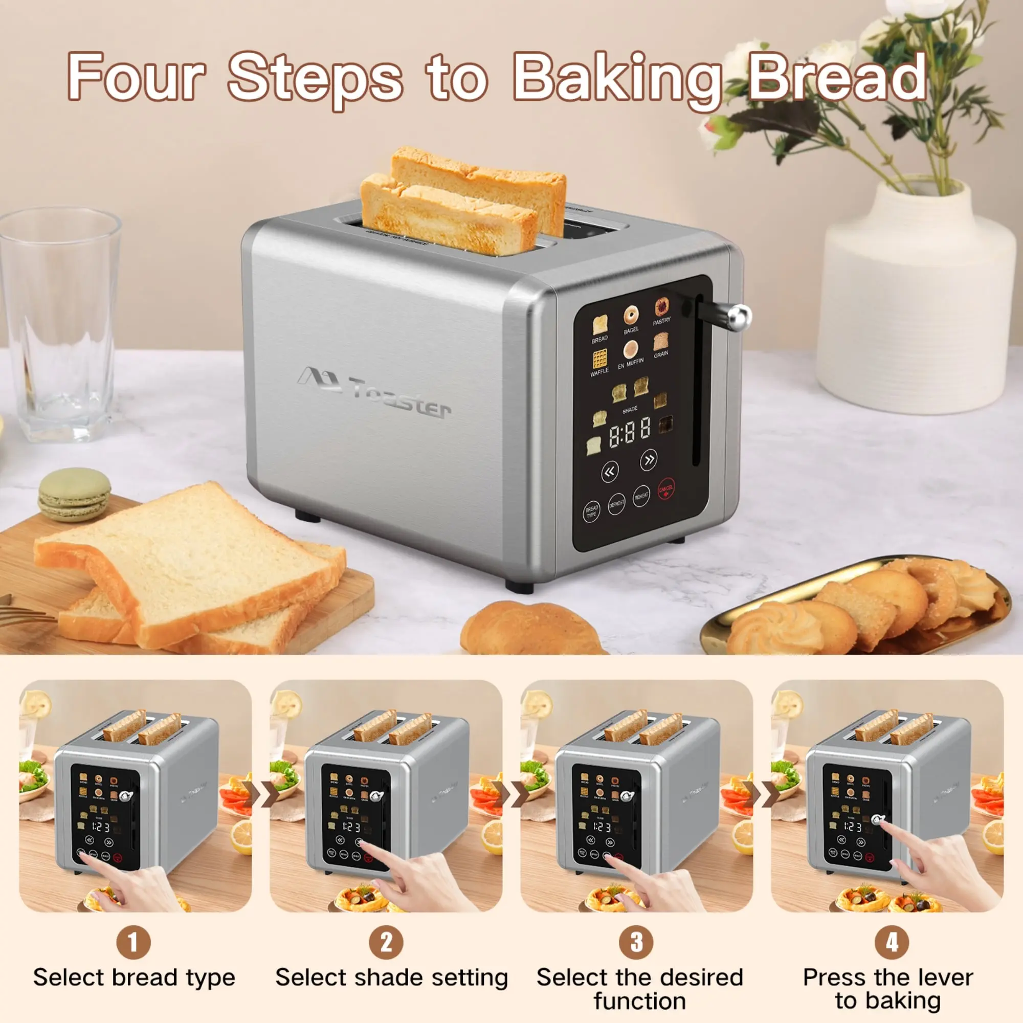 Au Toaster Four Steps To Baking Bread