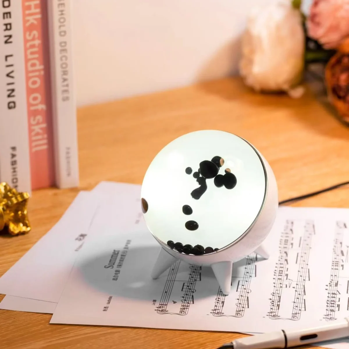 Ferrofluid Speaker Musical Notes Min